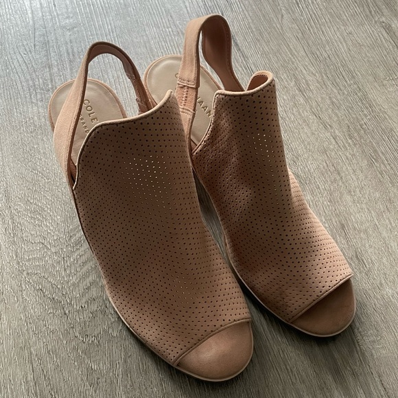 Cole Haan Women’s Grand Os Callista Open Peep Toe Ankle Bootie / Beige Blush 8.5 - Picture 4 of 10